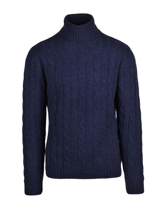 Daniele Fiesoli Crewneck Cable Knit Sweater In Extrafine Merino Wool