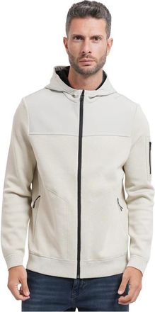 HUGO BOSS Zip-through Hoodie - Heren - Vesten met rits - Beige - L - Katoen - Hoodies & sweatvesten