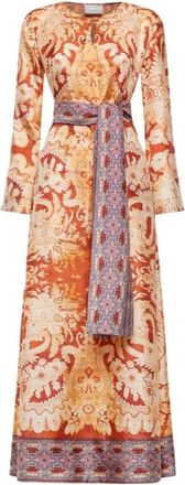 Pierre-Louis Mascia Maxi Dresses, female, Yellow, Size: XS Aloe Silk Dress