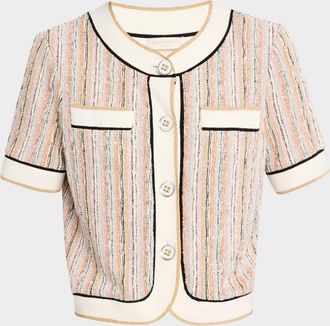 Ramy Brook Sterling Sequined Knit Jacket