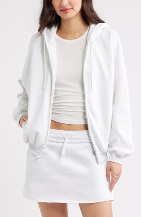BP. Bubble Zip Hoodie in Grey Fog Heather at Nordstrom, Size Xx-Small