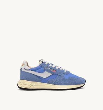 Autry REELWIND LOW SNEAKERS IN NYLON AND SUEDE DELLA ROBBIA BLUE AND WHITE