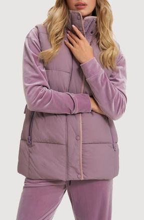 Noize Mavis Hooded Puffer Vest in Wisteria at Nordstrom Rack, Size X-Large