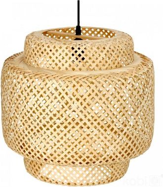 OEM L&aacute;mpara Colgante De Bamb&uacute; Estilo Bohemio De 40 Cm Y 1 Bombilla E27