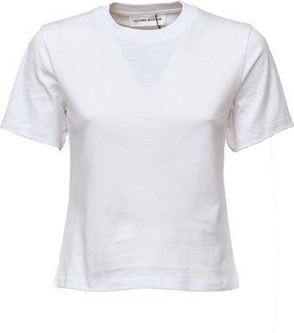 Victoria Beckham Jamie Subtle Logo Short-Sleeve T-Shirt