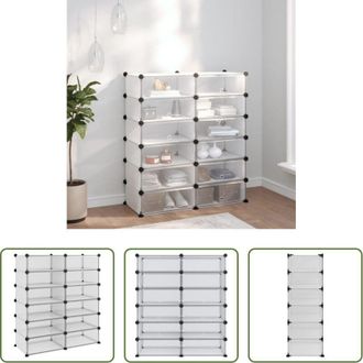 vidaXL vidaXL Scarpiera in PP - Scarpiera Trasparente 94,5x36,5x106 cm in PP