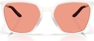 Oakley Prizm Berry 57mm Rectangular Sunglasses in Matte Vapor /Prizm Berry at Nordstrom