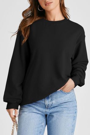 Azura Exchange Oversized Lange Mouwen Crewneck Trui