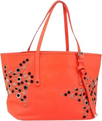 Jimmy Choo London Pre-owned Tote Bag - Dames - Vintage Shopper - Oranje - ONE Size - Leer - Vintage