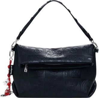 Desigual Tassen, Dames, Zwart, ONE Size, Polyester, All Mickey Loverty 4