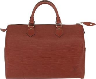 Louis Vuitton Speedy Handbag Epi Leather Brown Leather Handbag (Pre-Owned)