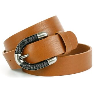 Anthoni Crown Lederg&uuml;rtel ANTHONI CROWN, Damen, Gr. 100, braun (cognac), Leder, unifarben, G&uuml;rtel Lederg&uuml;rtel, mit aufwendiger Schmuck-Schliesse in Used-Optik