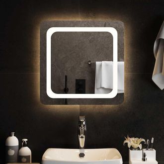 vidaXL Espejo De Ba&ntilde;o Con Led 50x50 Cm Vidaxl