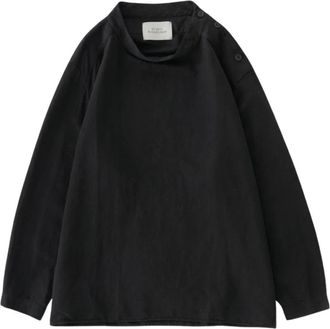 STUDIO NICHOLSON Holkham Shirt - Heren - Casual Overhemden - Zwart - M - Linnen - Overhemden