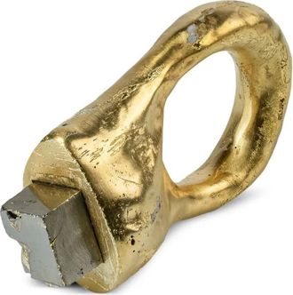 Parts Of Four Vergulde Giant Roman Pyriet ring - Goud