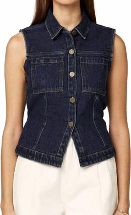 Cleobella Womens Franka Vest In Dark Denim