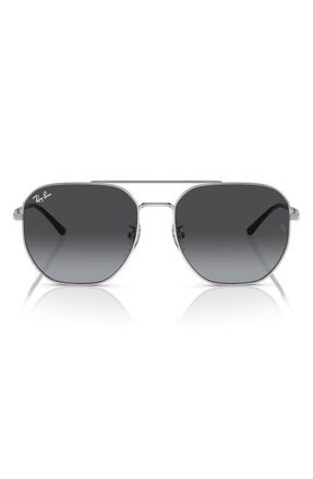 Ray-Ban 59mm Gradient Square Sunglasses in Silver /Grey Gradient at Nordstrom