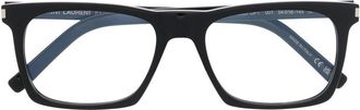Saint Laurent Eyewear square-frame eyeglasses - unisex - Acetate - 54 - Black