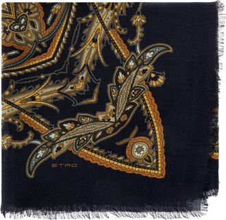 Etro Sciarpa in lana - - Accessories - Donna - Blu - ONE SIZE