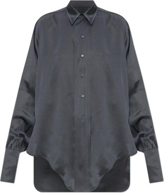 Maison Margiela Satijnen overhemd - Dames - Overhemden - Grijs - XS - Satijn - Overhemden