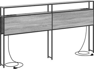 vidaXL Cabecera De Almacenamiento Con Cabecera Gris Sonoma 180 Cm Vidaxl