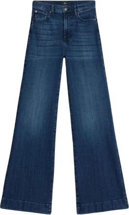 7 For All Mankind Wide Jeans - Dames - Loose Fit Jeans - Blauw - W26 - Katoen - Jeans
