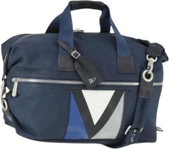 Louis Vuitton Pre-owned Weekend Bags, female, Blue, Size: ONE SIZE Pre-owned Vintage Canvas Weekend Bag
