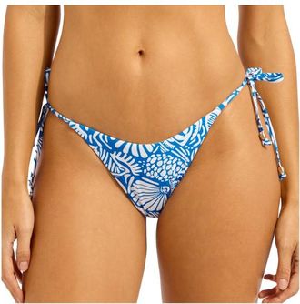 Seafolly C Shells Tie Side Rio Pant Bikini-Bottom f&uuml;r Damen | orange