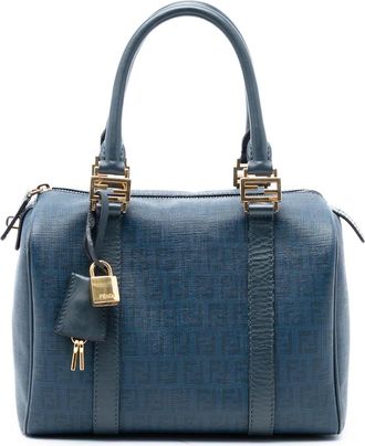 Fendi Borsa tote Zucca Spalmati Boston 2010-2025 - Blu