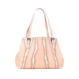 Bottega Veneta Pre-owned Tote Bags, female, Pink, Size: ONE SIZE Pre-owned Woven Leather Tote