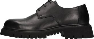Neil Barrett Platte Veterschoenen - Heren - Veterschoenen - Zwart - 42 EU - Leer - Schoenen