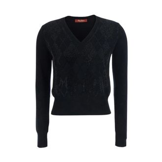 Max Mara V-hals Breiwerk - Dames - V-hals truien - Zwart - L - Truien & Vesten