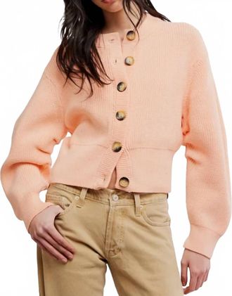 Free People Womens Vienna Knit Cardigan In Peach Puff