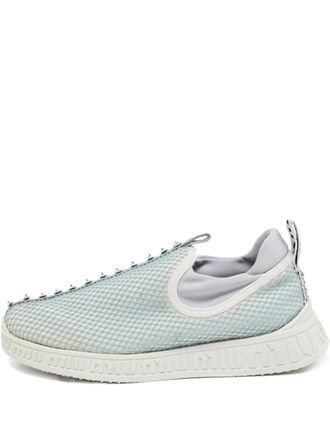 Miu Miu Sneakers con decorazione in cristalli - Blu