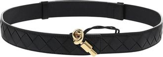 Bottega Veneta Black Knot Detail Belt