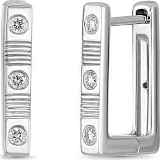 Bony Levy Cleo Diamond Hoop Earrings in 18Ky White Gold at Nordstrom Rack