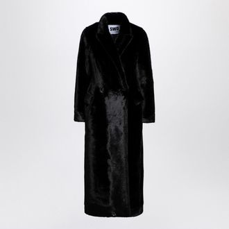 SWD by s.w.o.r.d. Swd By S.W.O.R.D. Black Long Faux Fur Coat