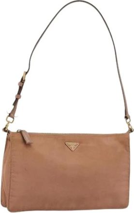 Prada Pre-owned Shoulder Bags, female, Pink, Size: ONE SIZE Pre-owned Vintage Nylon Accessory Pouch