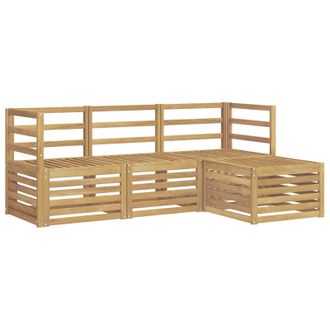 vidaXL Conjunto De Sof&aacute;s De Exterior 4 Pcs Blanco Vidaxl