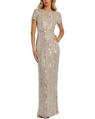 Mac Duggal Mesh Column Gown