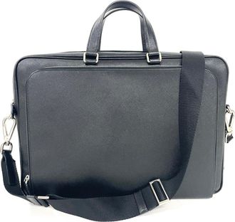 Prada Black Leather Briefcase (Pre-Owned)