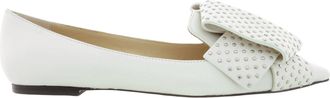 Jimmy Choo London Gleam Studded Bow Flats