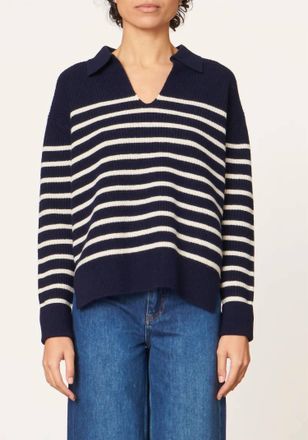 Vanessa Bruno Valdi Sweater In Marine/ecru