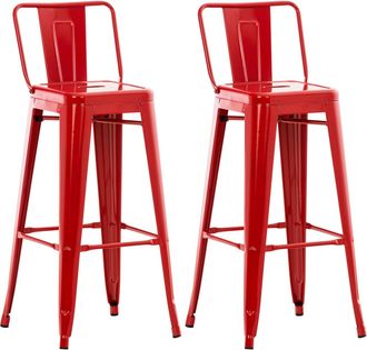 Clp Set 2x Taburetes Mason Rojo