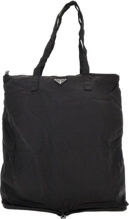 Prada Re-Nylon and leather packable tote bag Woman One Size