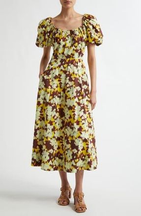 Ulla Johnson Imara Poplin A-Line Dress in Acacia at Nordstrom Rack, Size 12