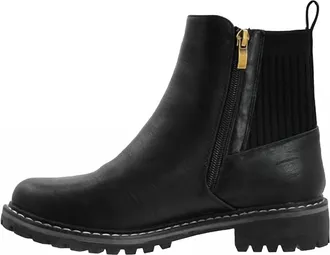 Corkys Footwear Womens Time Stood Still Faux Leather Chelsea Boot In Black
