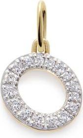 Monica Vinader Lab Grown Diamond Initial Pendant Charm in 14K Gold O at Nordstrom