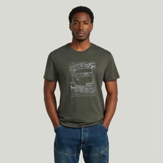 G-Star Graphic Logo T-Shirt - Grijs - Heren