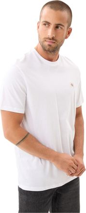 Calvin Klein Mens Short Sleeve Badge Classic Cotton Jersey T-Shirt, White (Bright White), XL